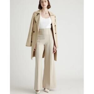 Quince Ultra Stretch Ponte Wide leg Bell Bottoms in Ecru Size XL
